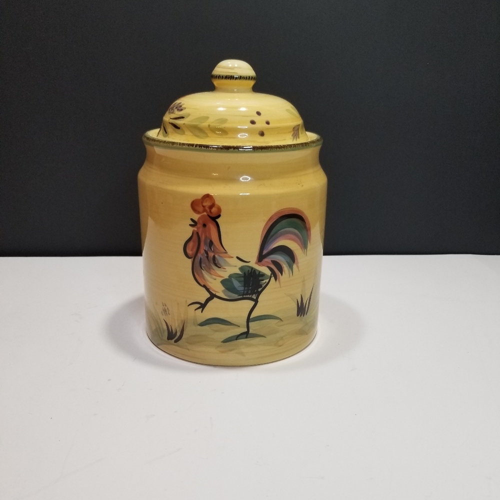 Country rooster canister